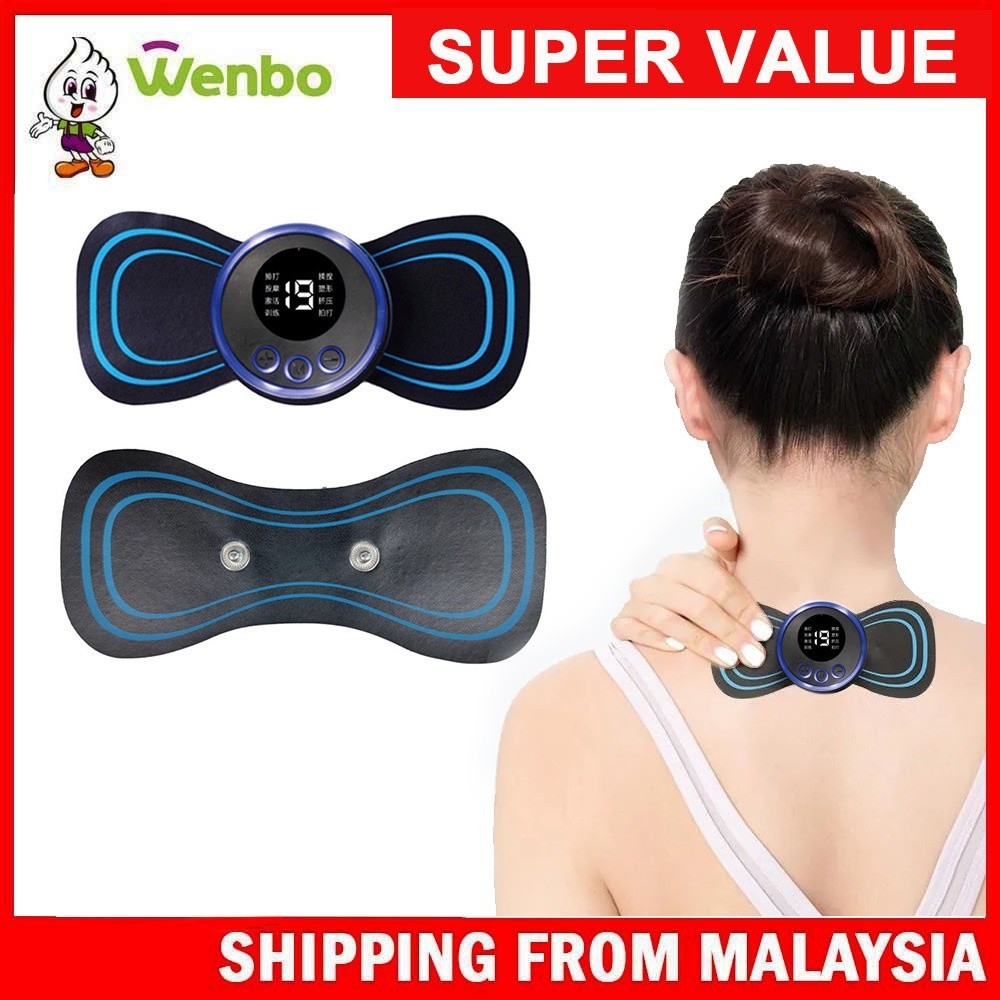 Wenbo Portable Relief Pain Relax EMS Electric Pulse Neck Massager Neck ...