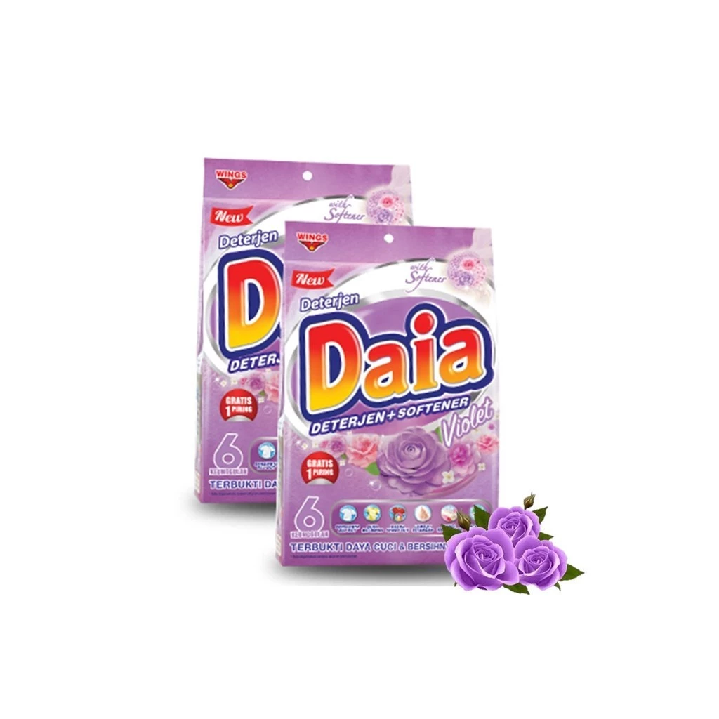 Daia Detergen Bubuk + Softener Violet Passion 800 g x2 - Gambar 3