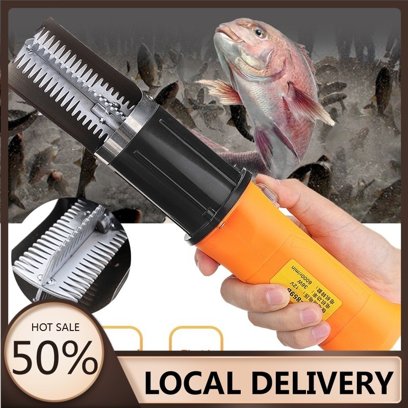 DC 12V 36W Fish Skin Brush Useful Electric Fish Scaler Safety Fast ...