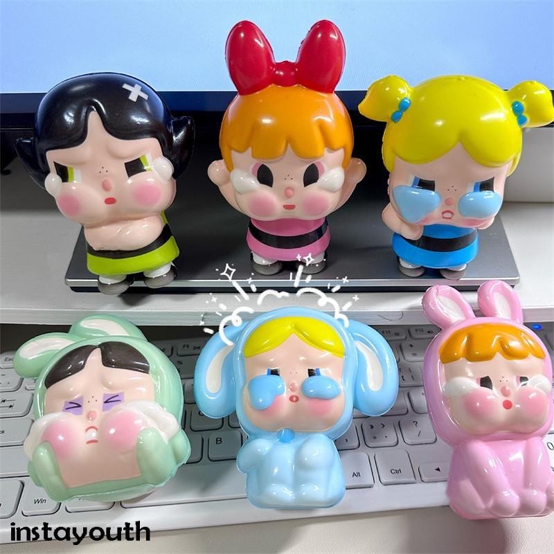 POP MART CRYBABY X Kawaii Decompression labubu Stress Relief Squishy ...