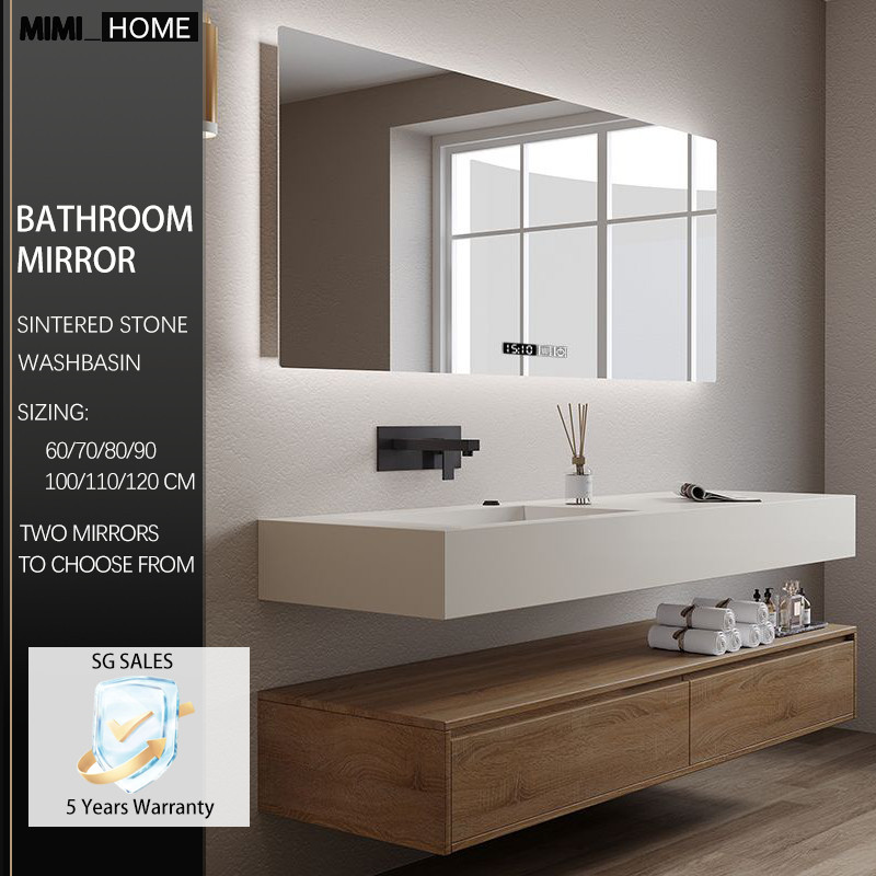 【SG⭐SALE】Double-Layer sintered stone wash basin cabinet set Log ...