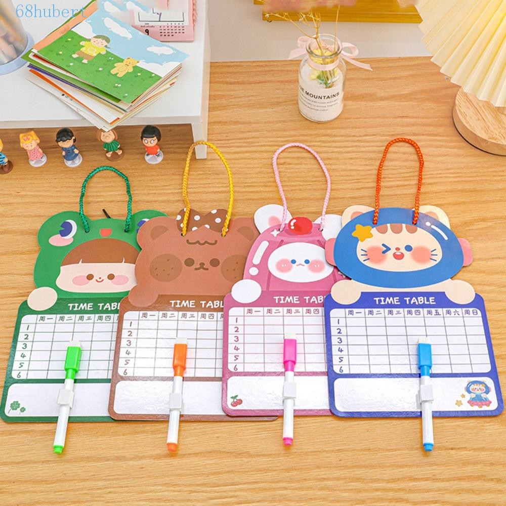 HUBERT Cartoon Kids Whiteboard, With Pen Two-sided Cartoon Dry Wipe ...