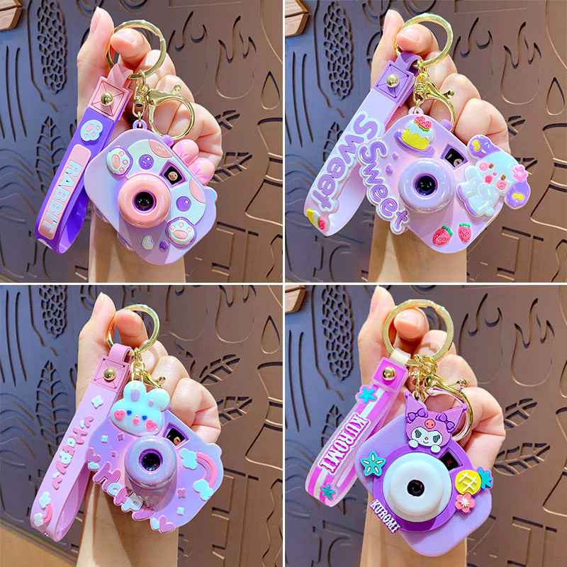 Cute Cartoon Sanrio Projection Camera Keychain Creative Car Bag Pendant ...