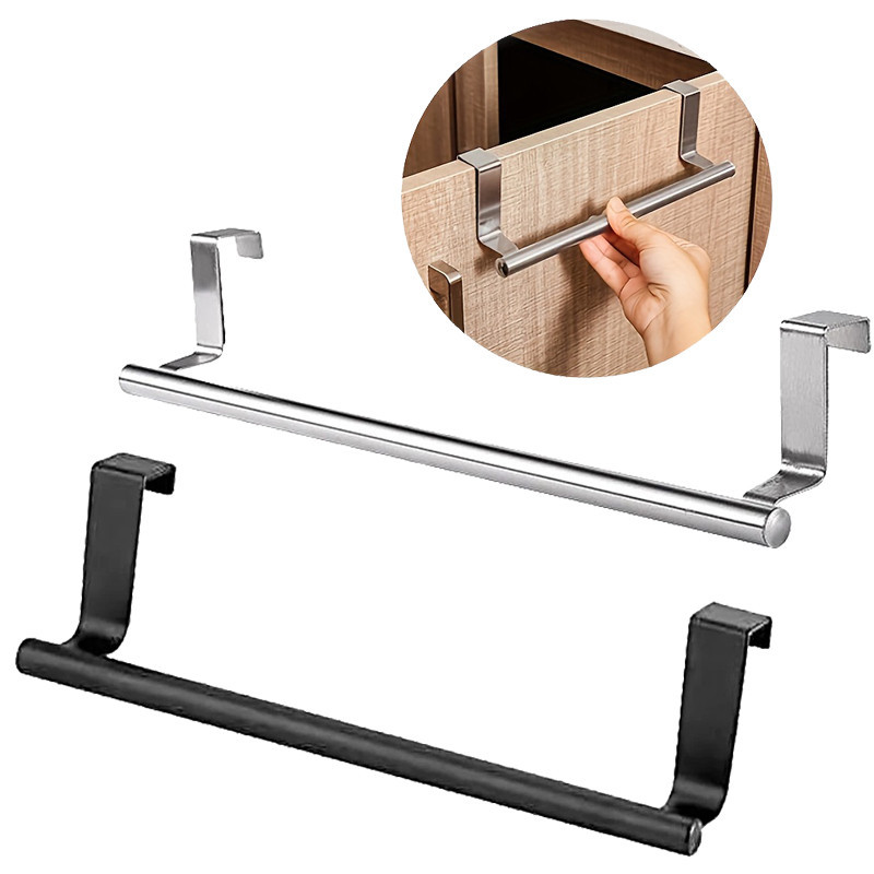 1PC Larger Towel Rod Steel Metal Wire Over Cabinet Towel Rack Storage ...