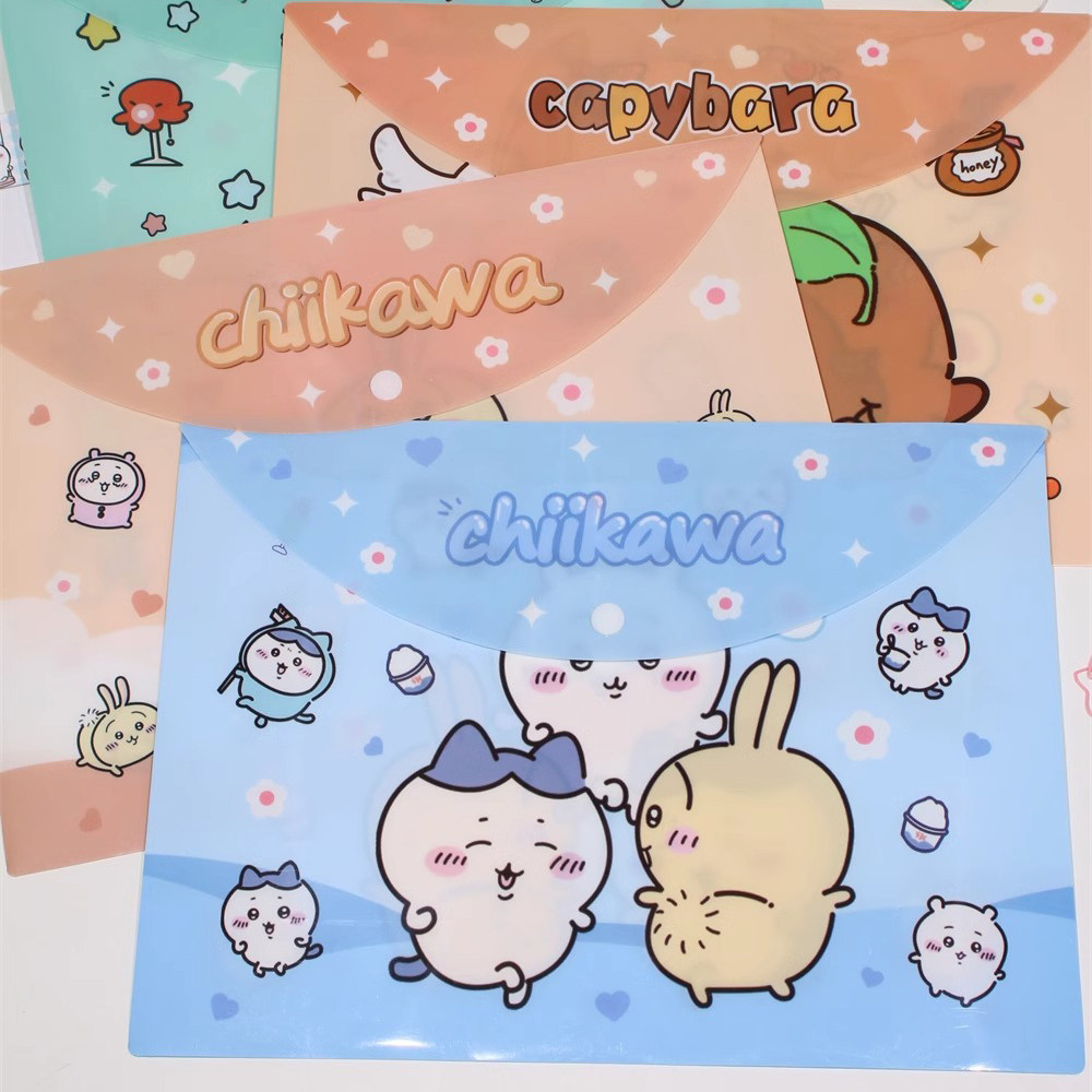 Sanrio Cartoon Snaps A4 Document Bag Chiikawa Student Test Paper ...