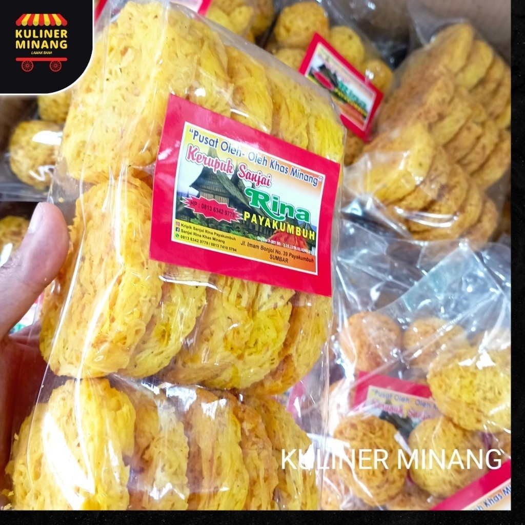 Gandiang Rina Wheel Crackers Typical Minang CulinaryCemilan Prawn ...