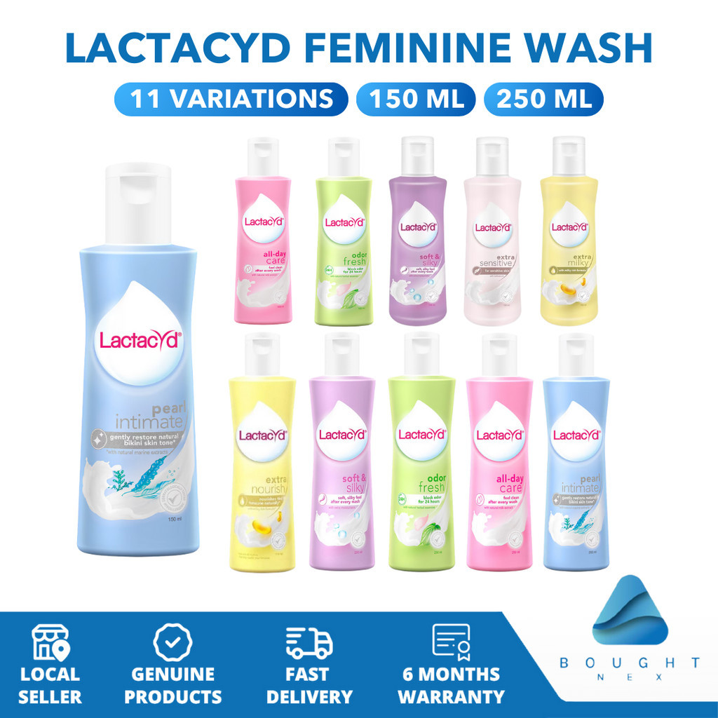 Lactacyd Feminine Wash 150ml/250ml Gentle pHBalanced Cleanser