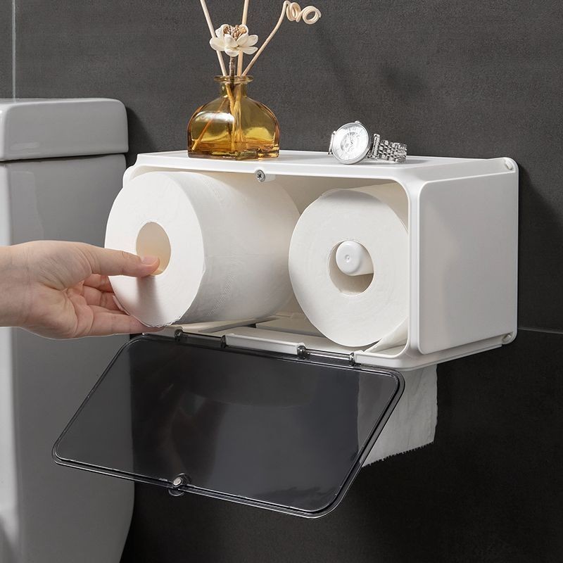 Toilet Tissue Box Toilet Paper Storage Rack Toilet Paper Box Punch-Free ...