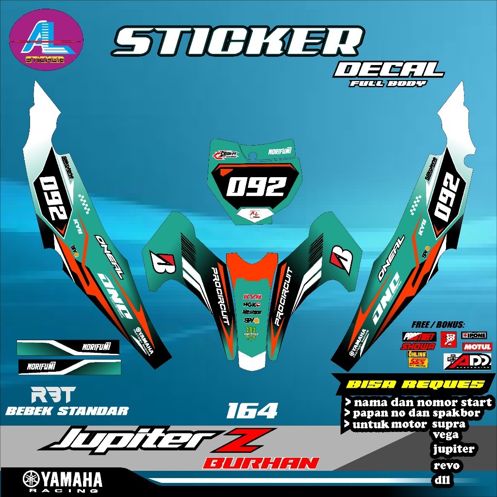 Sticker Rbt Striping Motor Decal Jupiter Z Burhan New Full Body Motor ...