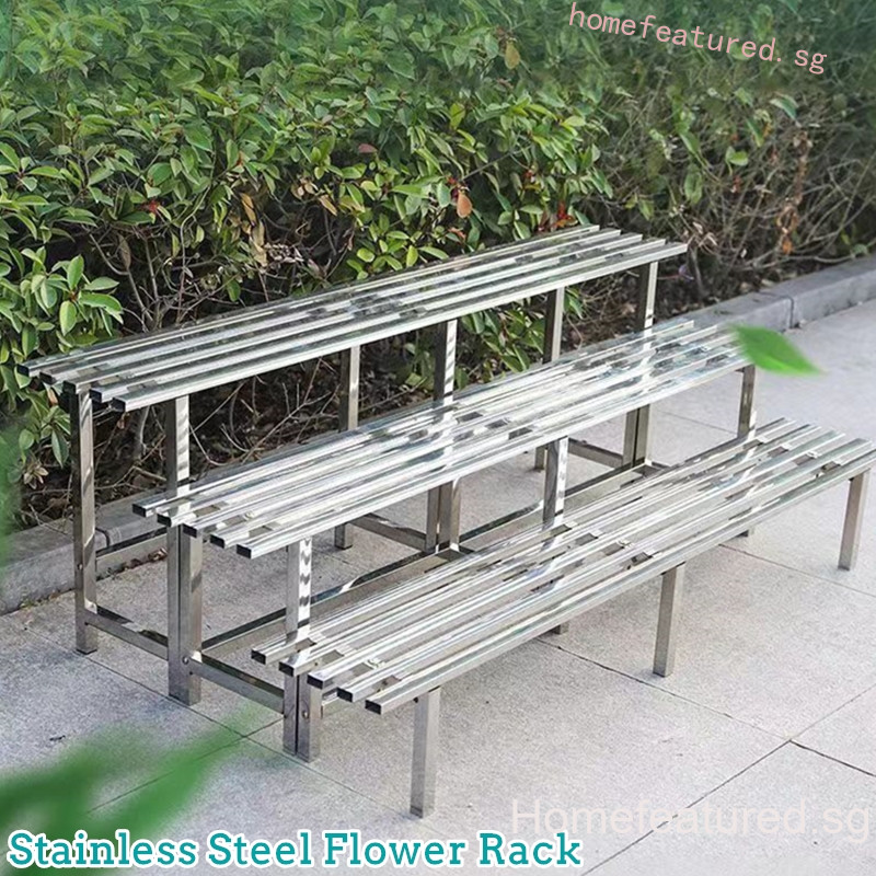 Multi-Layer Stainless Steel Plant Rack Flower Pot Stands Plant Single ...