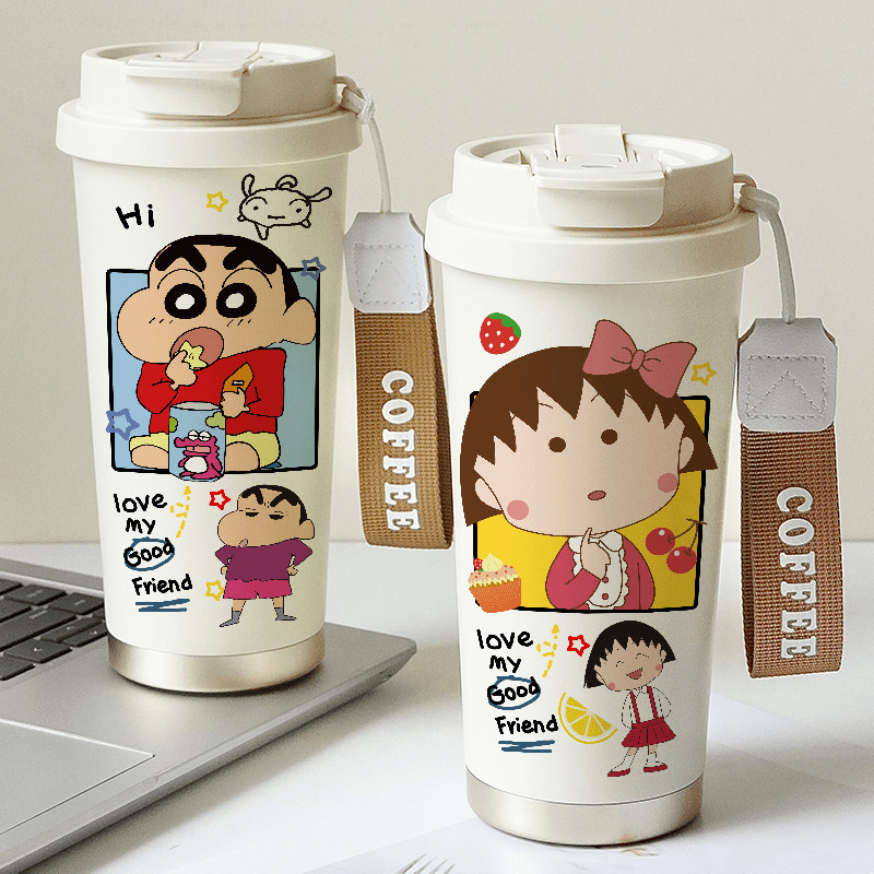 Crayon Shin-chan Chibi Maruko-chan Thermos mug water cup coffee mug ...