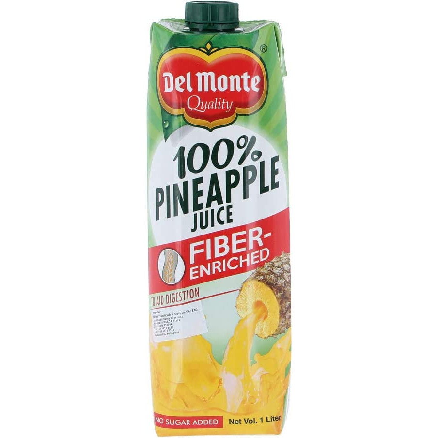 Del monte Pineapple Juice with Fibre-Enriched Tetra Pack 1 liter ...