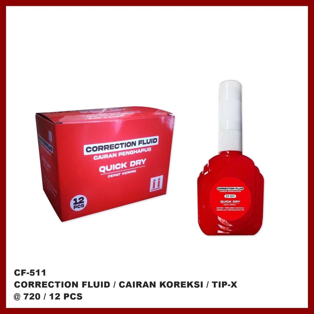 MERAH CF511 Squeezy Red Correction Tape Tipex Correction Tape | Shopee ...