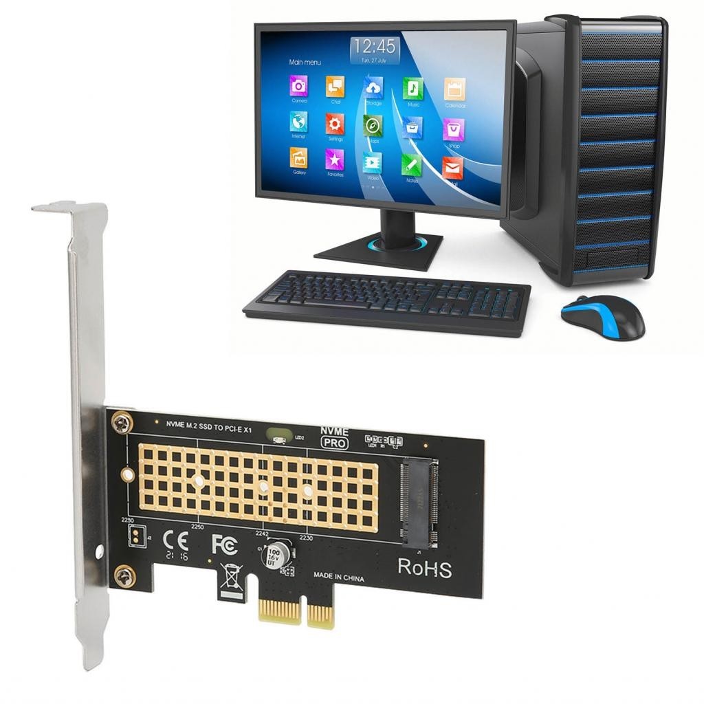 Seashorehouse M.2 SSD To PCIe Adapter 5Gbps Bandwidth NVMe for PC ...