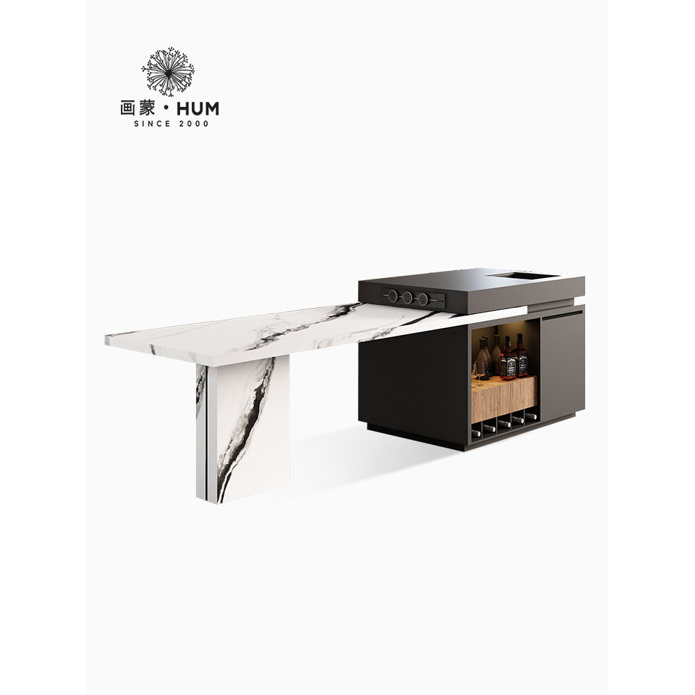 Hua Meng Inverted Table Dining Table Integrated Household Extendable ...