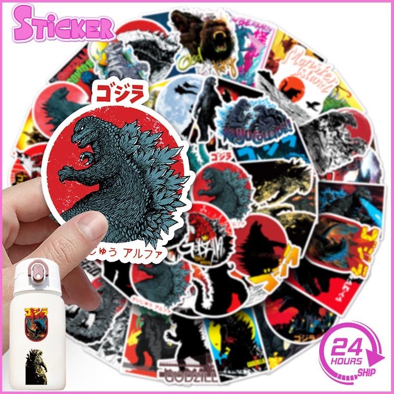 50PCS Godzilla Animated Stickers Classic Monster Movies Cartoon DIY ...