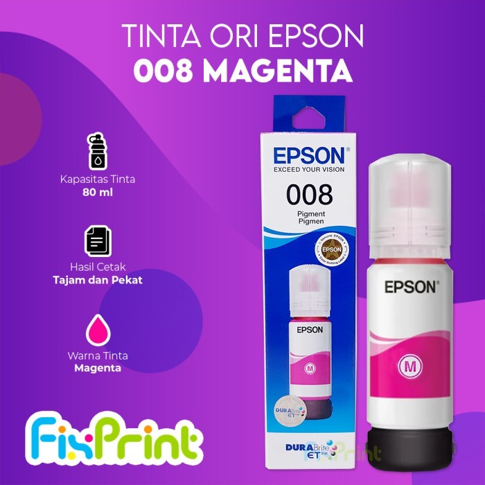 FixPrint Epson 008 C13T06G Tinta Cartridge Printer L15150 L15160 M15140 L6550 - Gambar 3