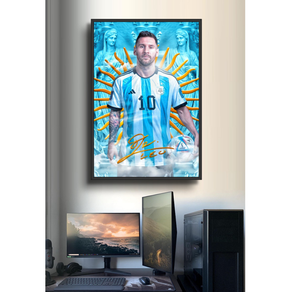 Lionel Messi Football Player Sticker comes with adhesive tape | Shopee ...