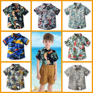 3M 14Y Hawaiian Floral Polo Shirt for Kids Boy Blouse Tops Summer Short Sleeve Beach Holiday Clothes for Kids Boy Baby Photography Shopee Singapore