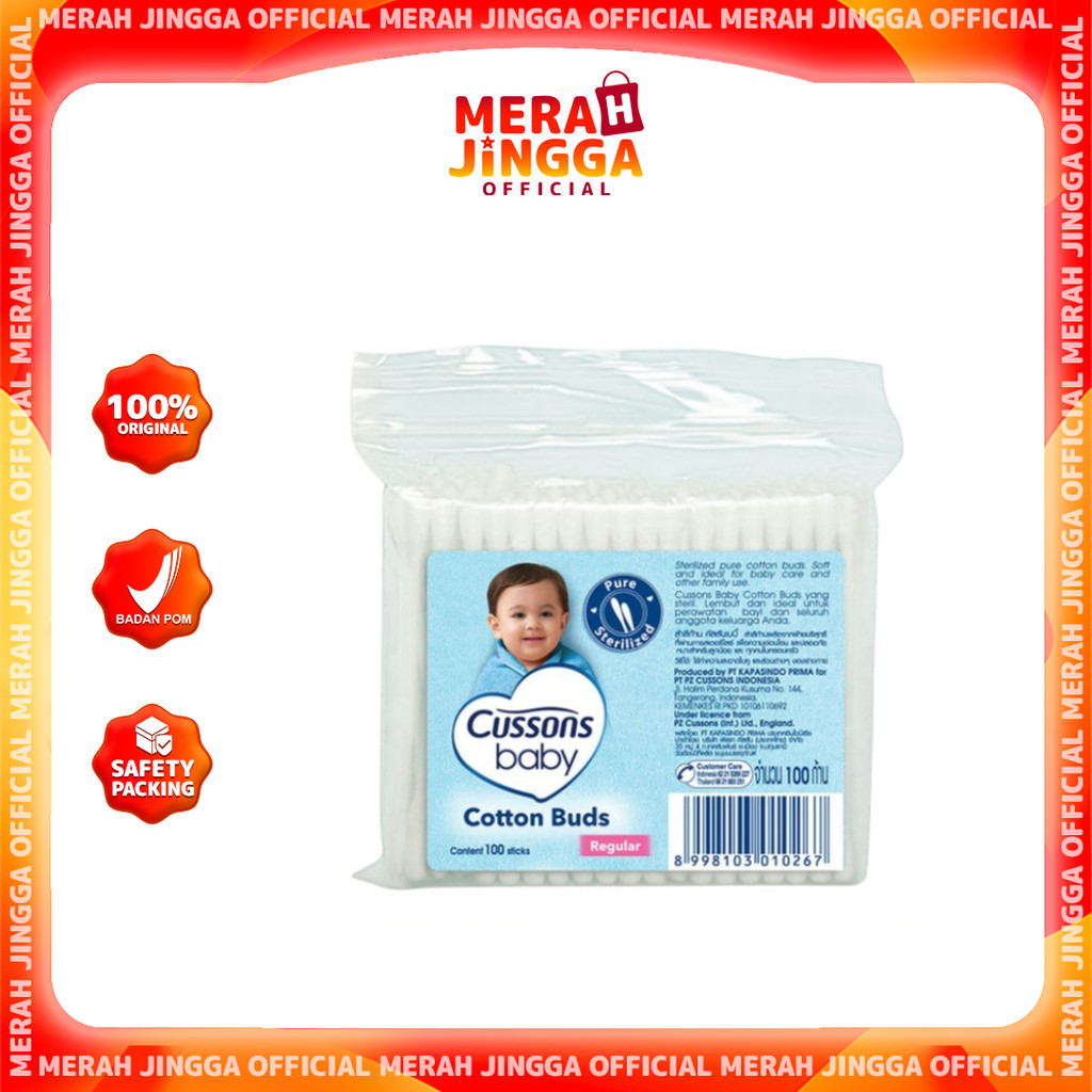 Cussons Baby Cotton Bud - Pembersih Telinga Bayi / Merah Jingga Official