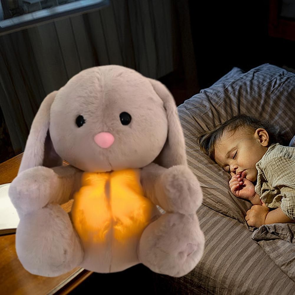 Soothing Doll Sleeping Toy Breathing Sound Little Otter Breathing Bear ...