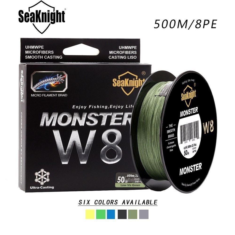 Seaknight W8 Braided Line 500m Fishing Line Power Pro x8 Strand PE Fish