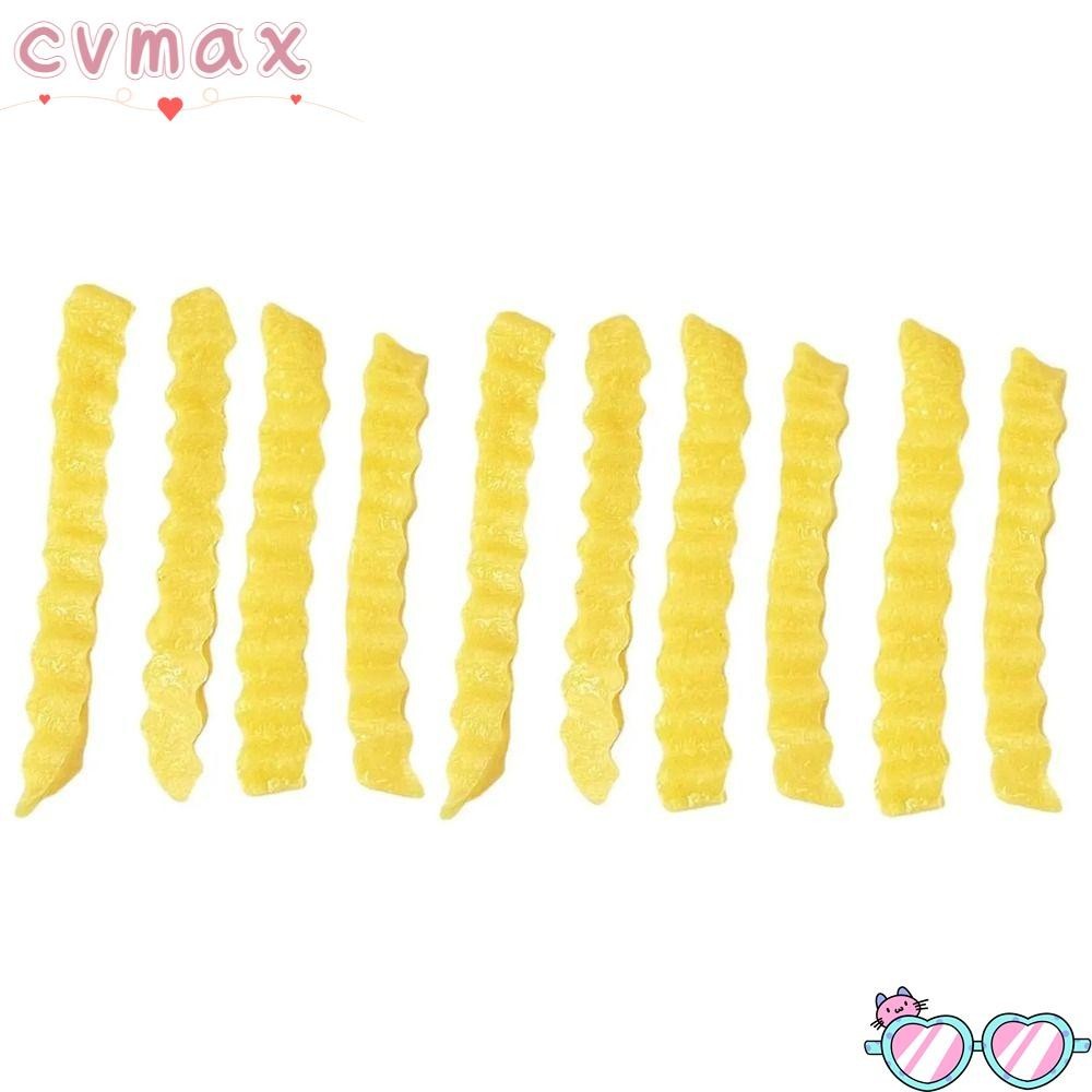 CYMX 10Pcs Wave Shape French Fries Models, Models Food Sample Yellow ...