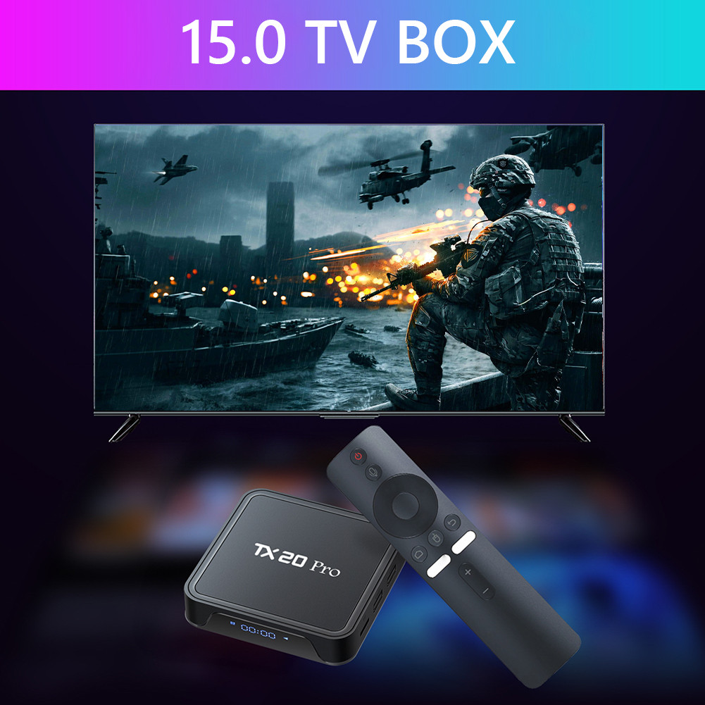 Android 15.0 Smart TV Box 4K HD Media Player Dual WIFI BT Set Top Box ...