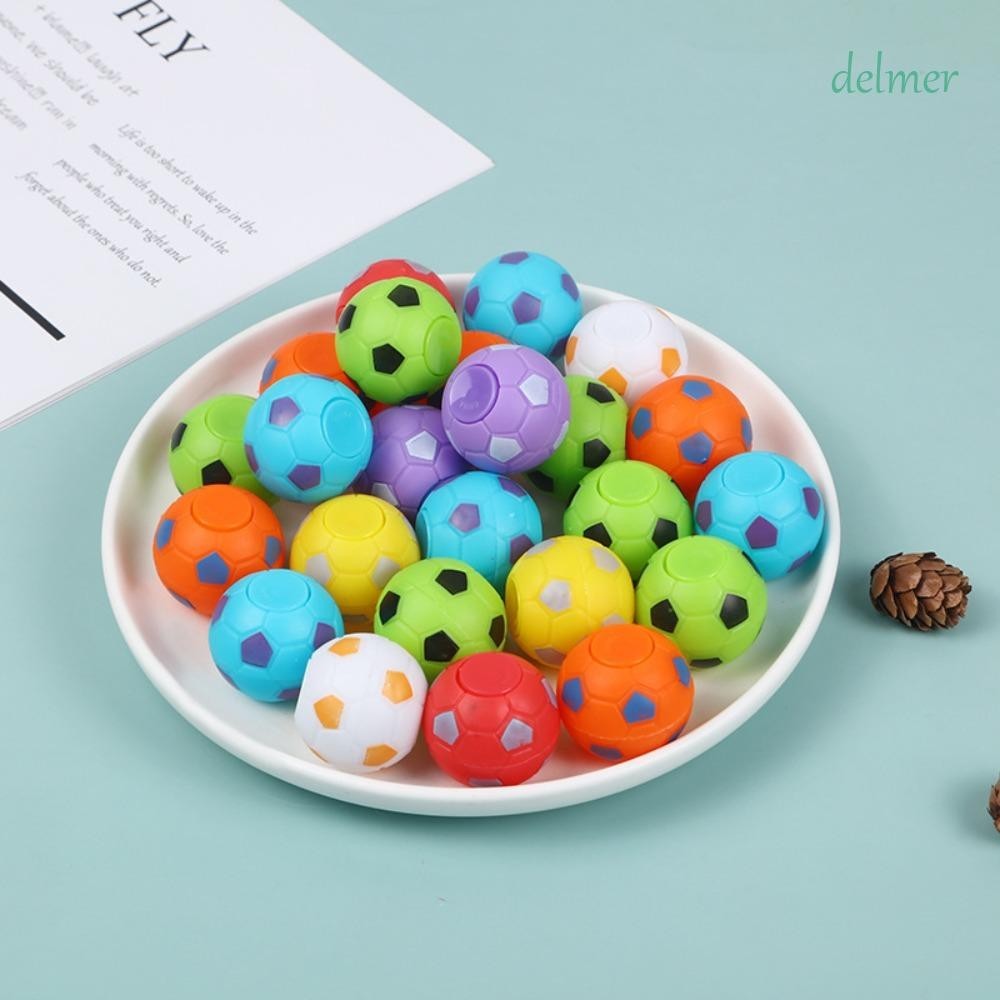 DELMER 10PCS Soccer Fidget Spinners, Mini Rotatable Soccer Ball Toys ...
