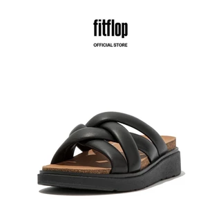 Fitflop Women Gen-Ff Padded-Strap Leather Slides |HN2-090| All Black main image 0