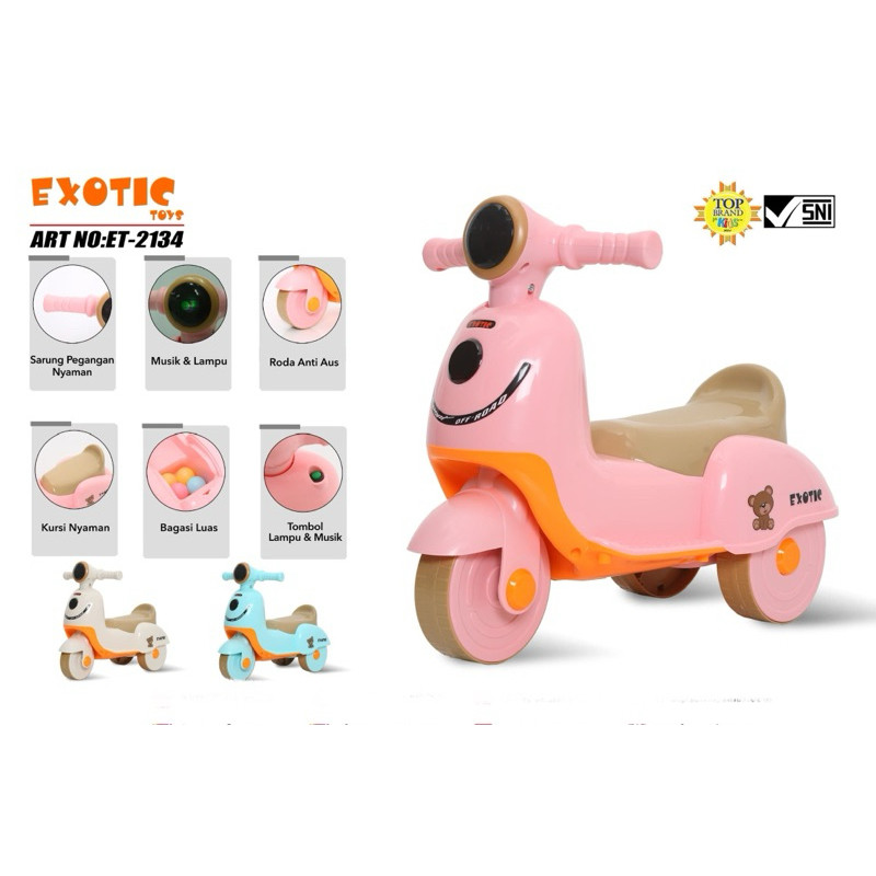 Mainan Motor Anak Exotic ET 2134 Musik Lampu - Gambar 4