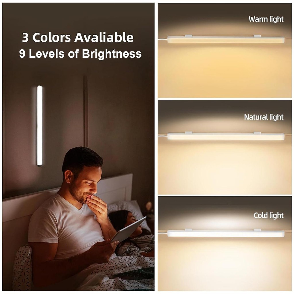 Led Light Tube Reading Lamp USB Plug Strip Cabinet Student Dormitory ...