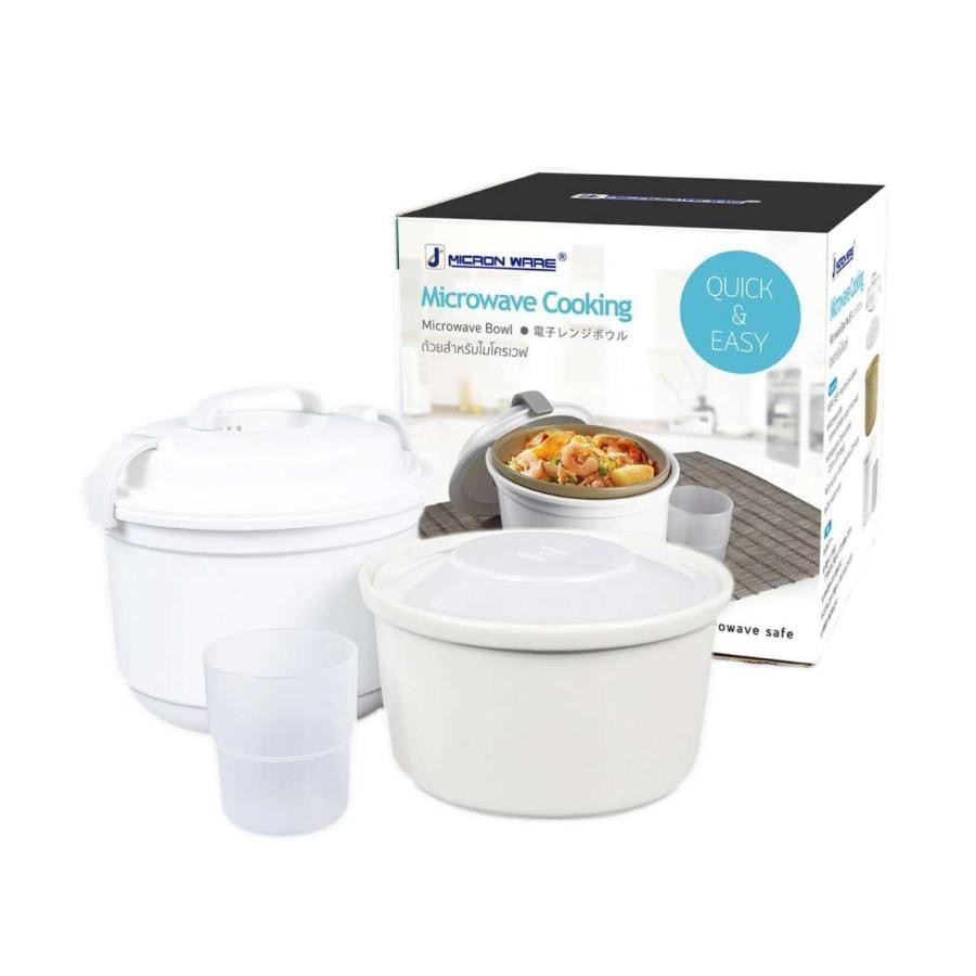 Microwave Rice Cooker Set Of 5 Pieces Capacity 1.05 Liters Micron Ware ...