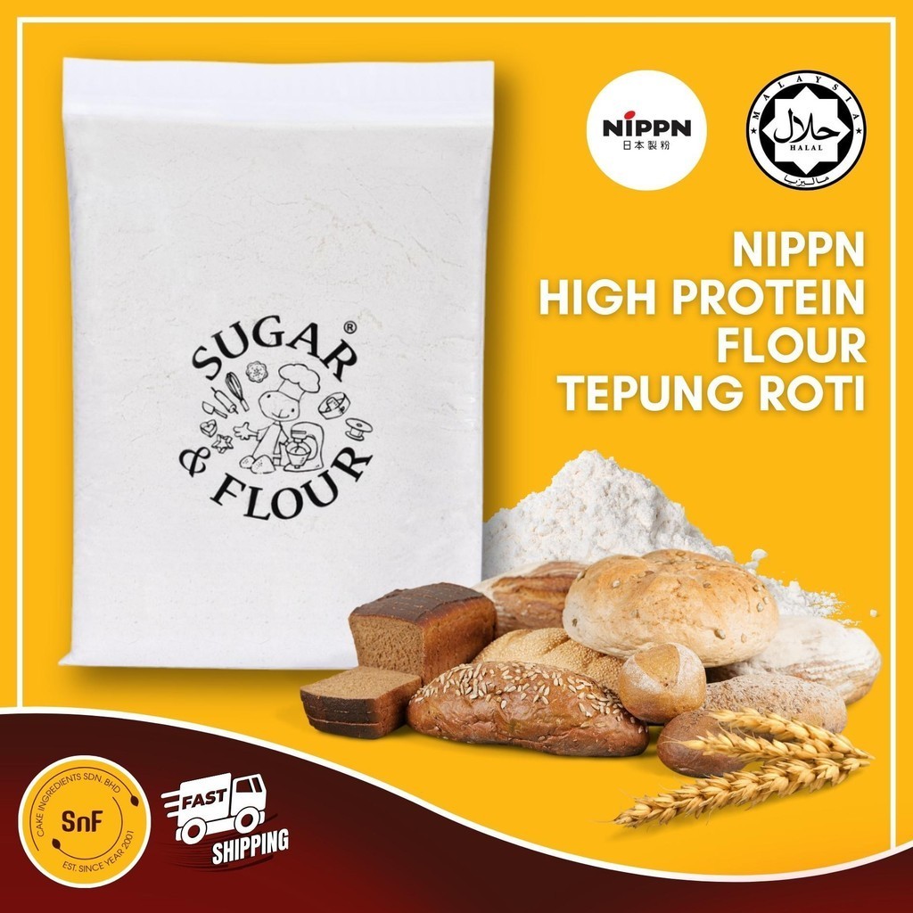 NIPPN Japanese High Protein Flour Bread Flour Tepung Roti Halal Tepung Gred A 1kg Shopee Singapore