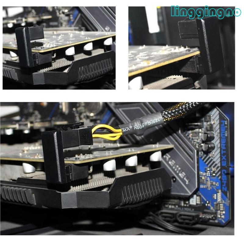 RR ATX 8pin 6Pin Male 180 Degree Angled to 8 Pin 6 Pin Female Power ...