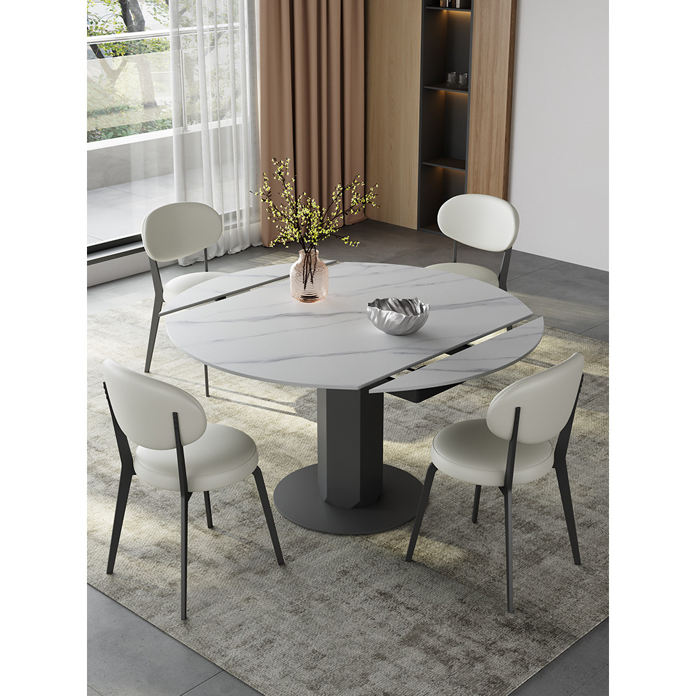 Rotating Telescopic Rock Slab Dining Table Modern Minimalist Living ...