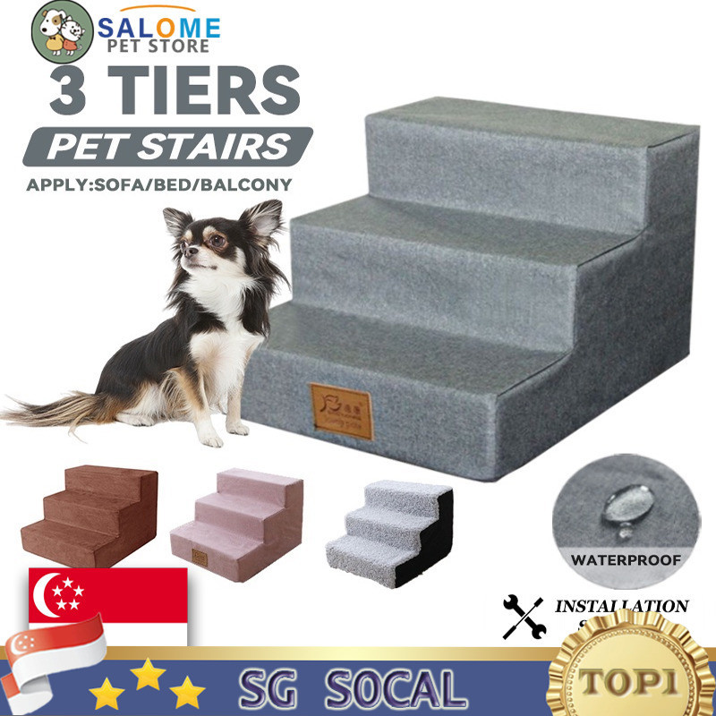Salome Pet Stairs Small Pet Steps Removable And Washable Dog Pet Ramp ...