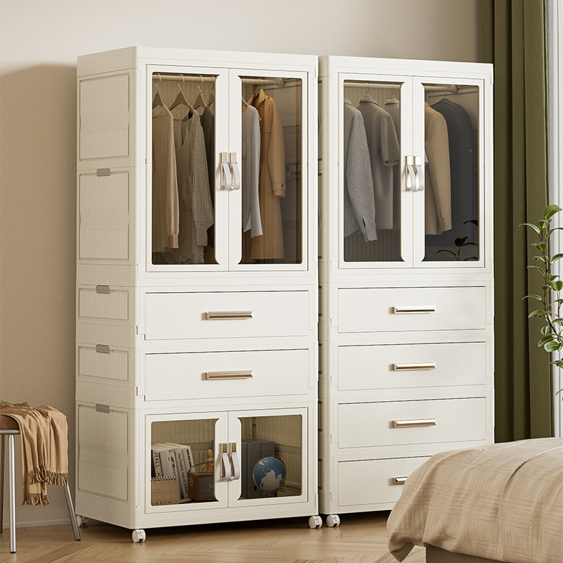 Foldable Wardrobe Organizer Multifunctional Clothing Storage Cabinet ...