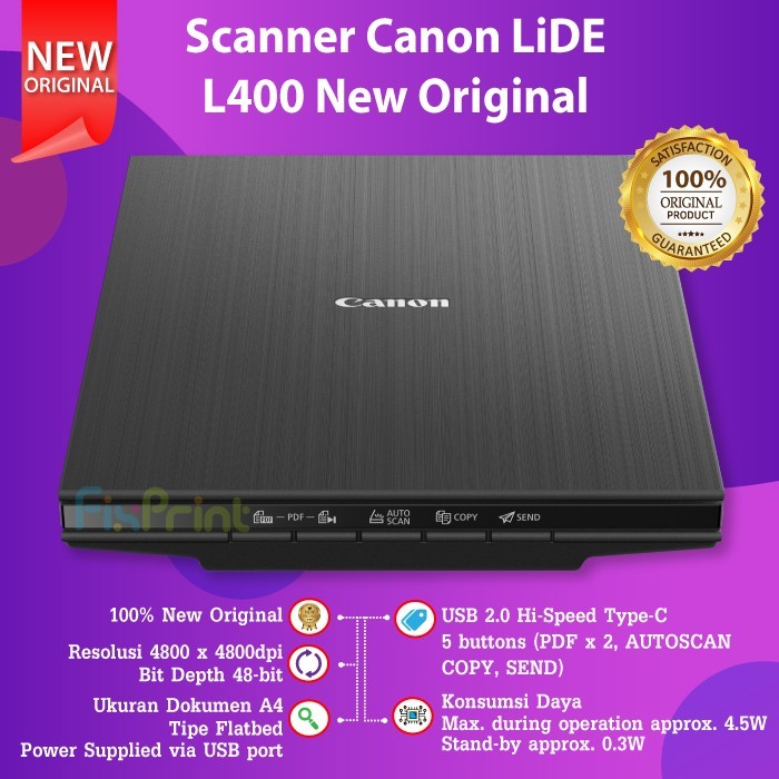 SCANNER CANON LIDE 400 / LIDE 300 CANON GARANSI RESMI CANON