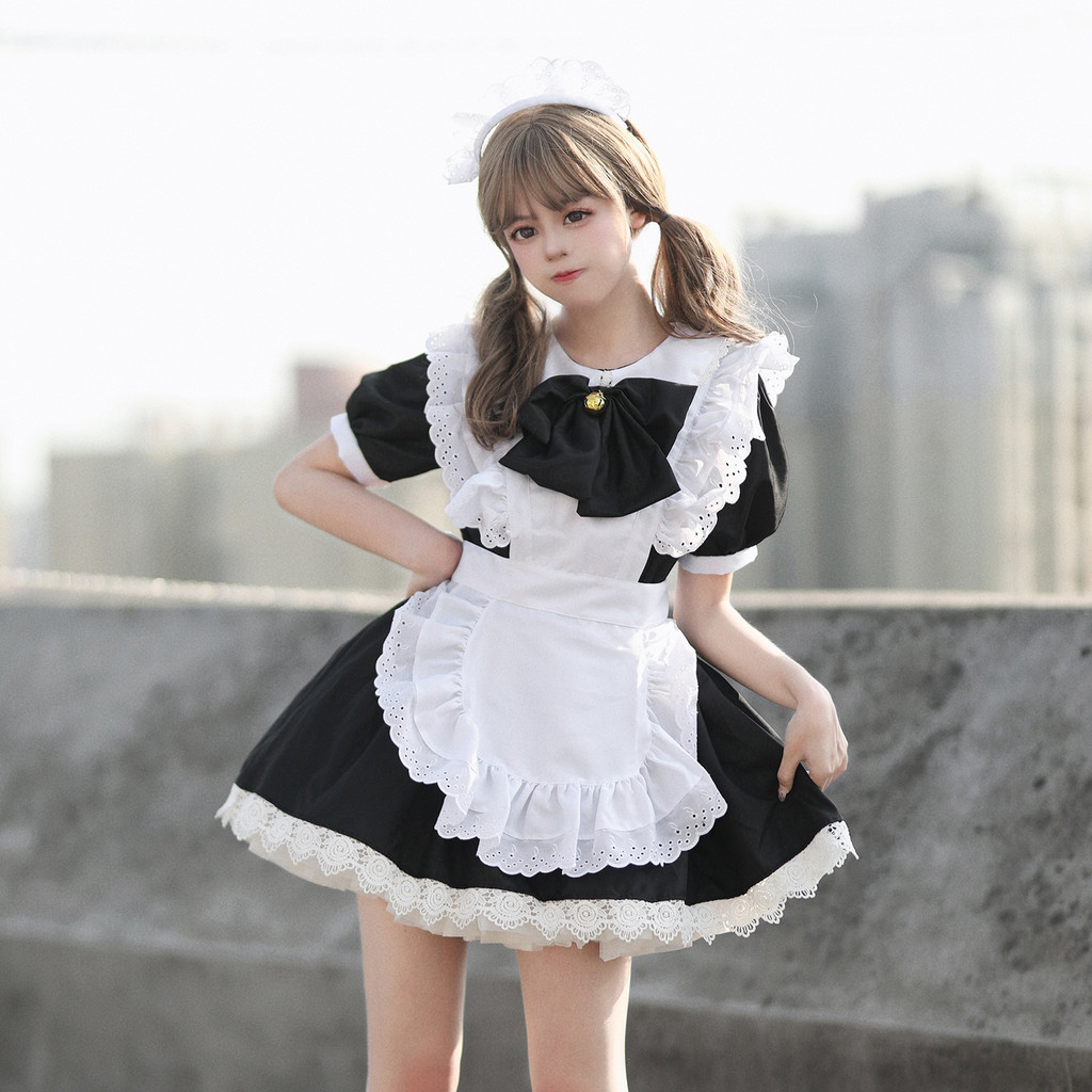Cosplay Kat Meisje Dienstmeid Jurk Lolita Jurk Anime Kostuum Prestaties Kostuum (Color : Blue, Size : XXL
