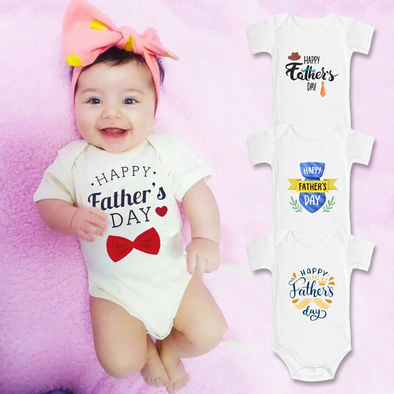 Haginbaby Happy Father's Day Fashion Cotton Baby Onesie Father's Day