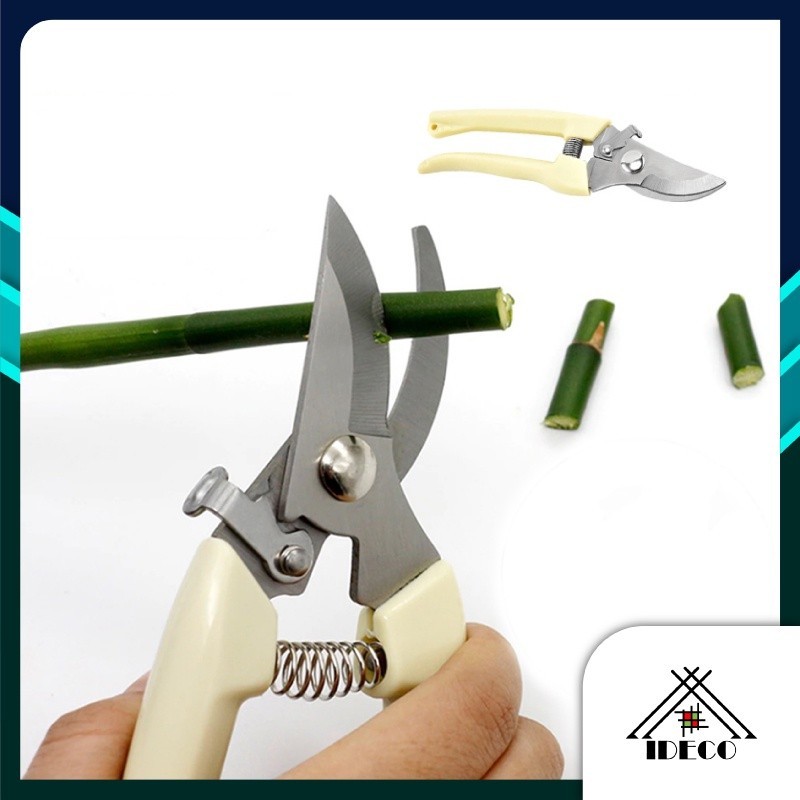 iDECO Curved Garden Scissors Pruning Shears Cutter Cutting Pruning High ...