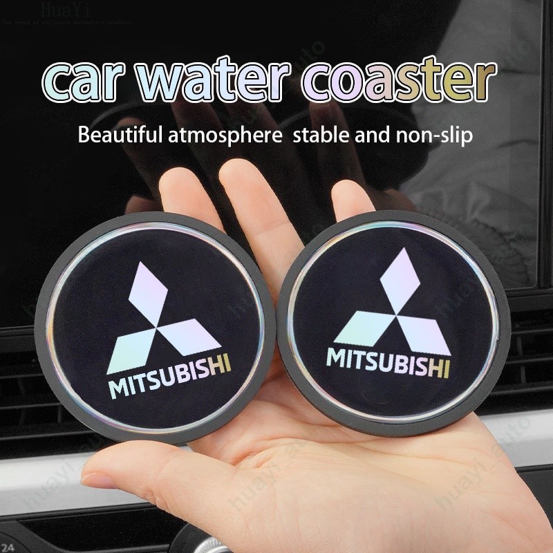 Car Laser Silicone Colorful Reflective Water Coaster for Mitsubishi ...