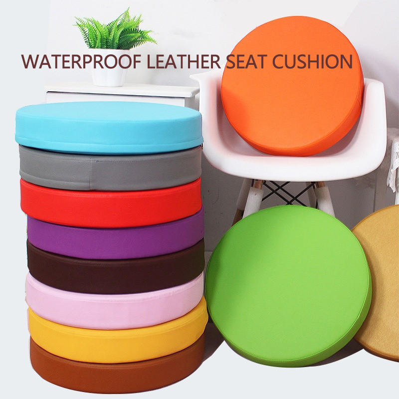 [Customizable] Leather Round Rattan Chair Cushion Round Cushion Sponge Cushion Meditation Futon