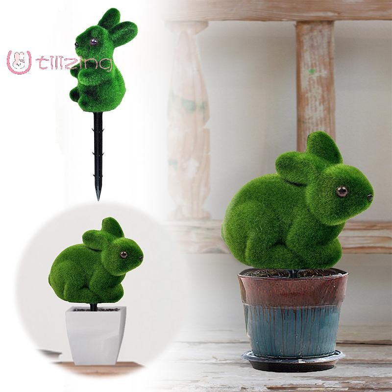 [UtilizingS] Bunny Topiary, Artificial Rabbit-Shaped Green Plants ...