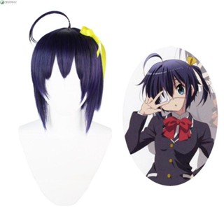 NEEDWAY Takanashi Rikka Cosplay Wig, Blue Purple Synthetic Hair Love ...