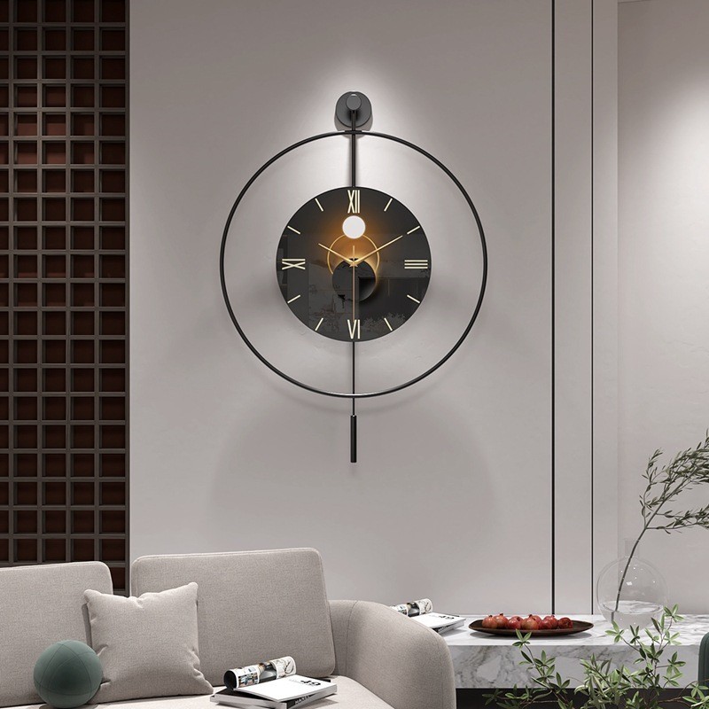 AIMI Retro Roman Living Room Wall-mounted Decorative Wall Clock ...