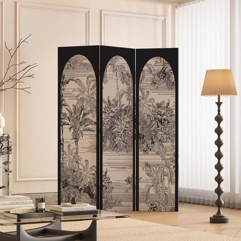 French Style Screen Partition for Living Room, Vintage Foldable Mobile ...