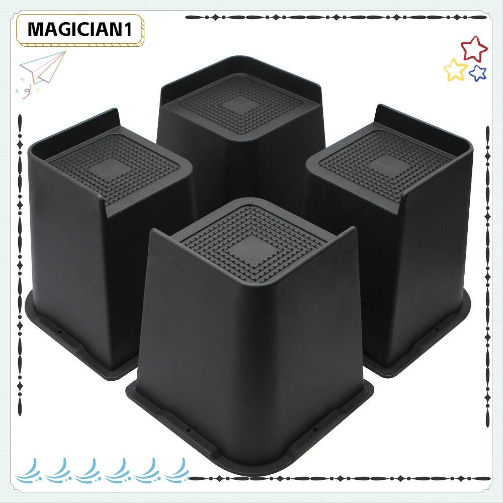 MAGICIAN1 4 Pcs/Set Bed Risers, Heavy-Duty Support Oversized Furniture ...