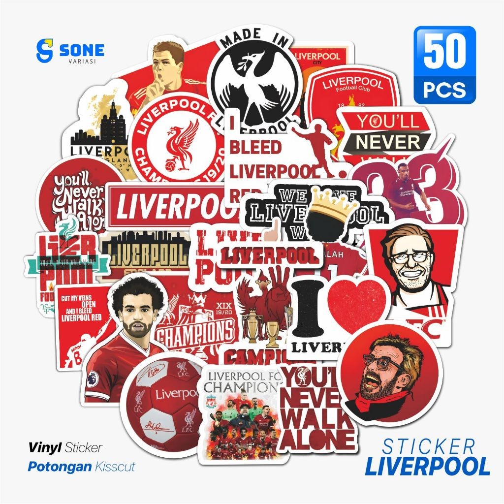 Liverpool Aesthetic Sticker Vinyl Waterproof Laptop Suitcase Diary ...